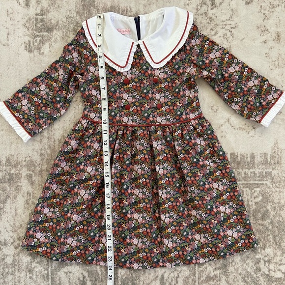 La Coqueta 6Y Floral Dress with White Collar - Picture 7 of 12